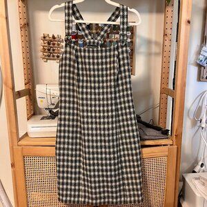 90's Vintage Expressions Plaid Jumper Dress